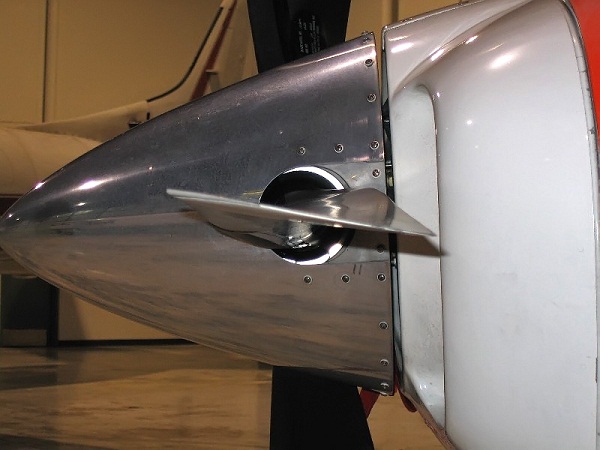  A propeller blade in feathered position. 